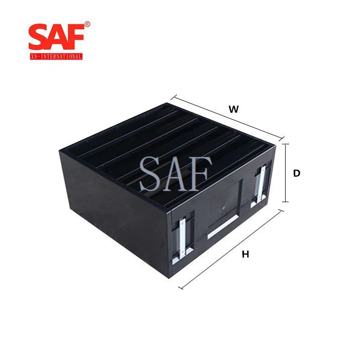 Box type V bank air filter frame